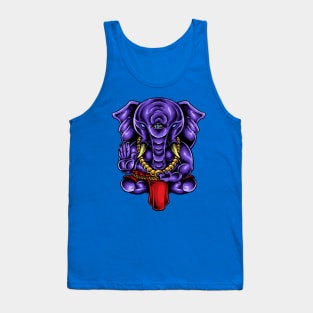 Hindu Art: Ganesha Elephant God Deity Tank Top